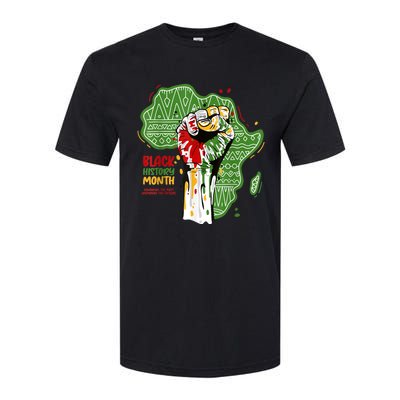 Black History Month Pride Fist Juneteenth Softstyle CVC T-Shirt