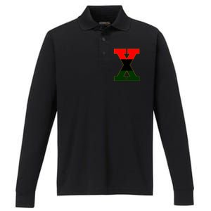 Black History Month African American Leader Gift Performance Long Sleeve Polo