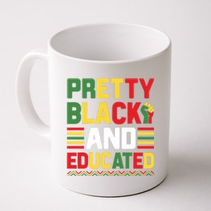 Black History Month Pretty Black And Educated Graphic Coffee Mug