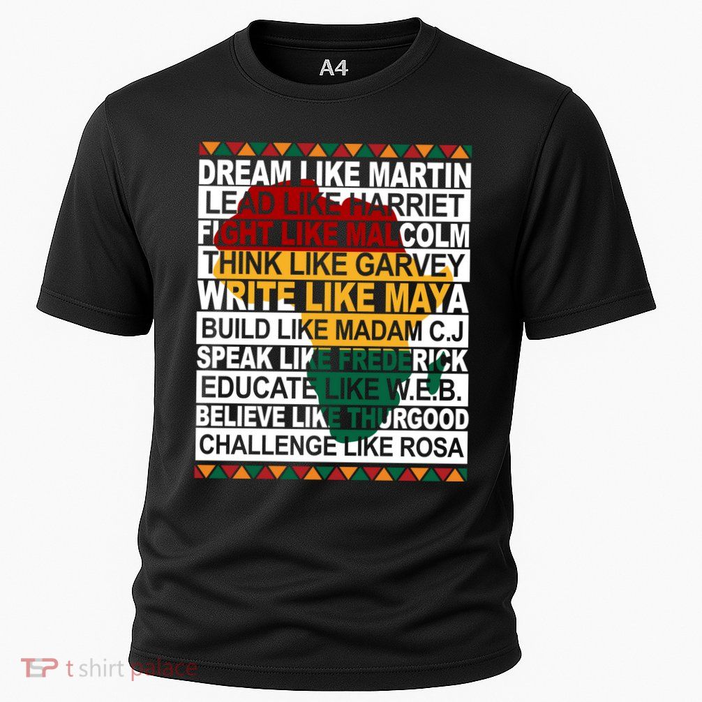 Black History Month Dream Like African Leader Cooling Performance Crew T-Shirt