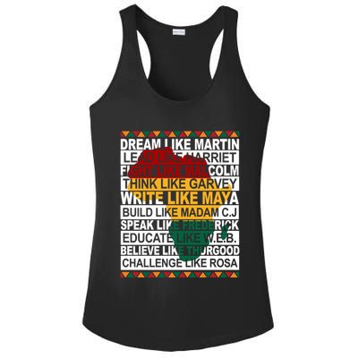 Black History Month Dream Like African Leader Ladies PosiCharge Competitor Racerback Tank
