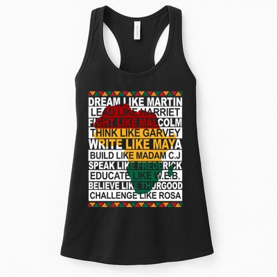 Black History Month Dream Like African Leader Womens Tank Top