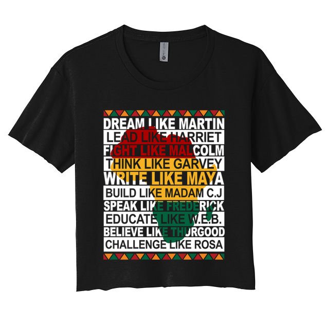 Black History Month Dream Like African Leader Crop Top