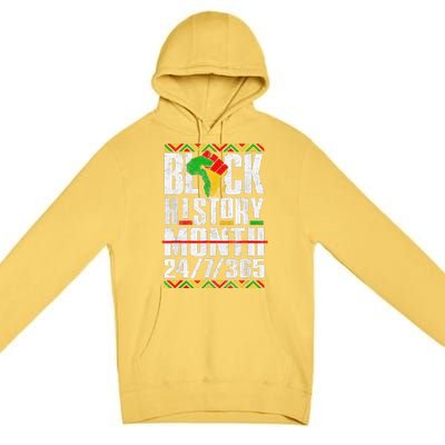 Black History Month 247365 Melanin African Black Power Premium Pullover Hoodie