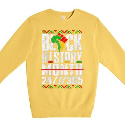 Black History Month 247365 Melanin African Black Power Premium Crewneck Sweatshirt