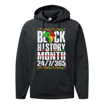 Black History Month 247365 Melanin African Black Power Performance Fleece Hoodie