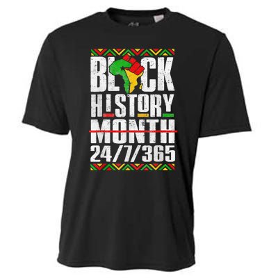 Black History Month 247365 Melanin African Black Power Cooling Performance Crew T-Shirt