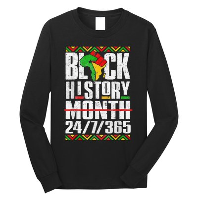 Black History Month 247365 Melanin African Black Power Long Sleeve Shirt