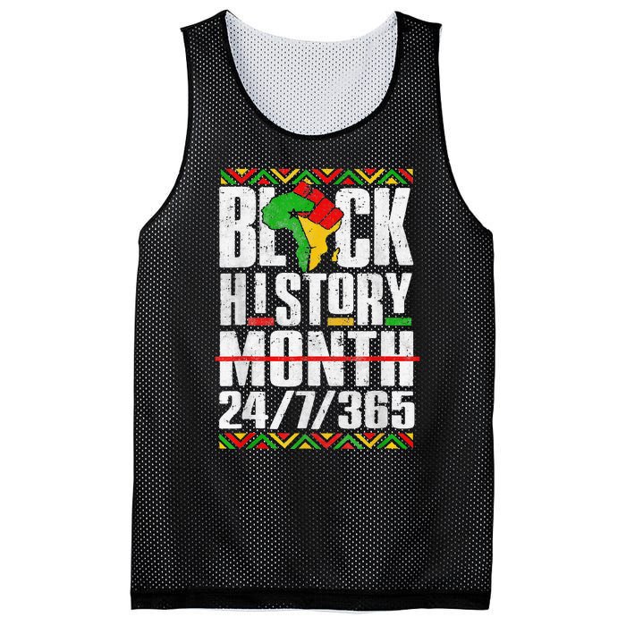 Black History Month 247365 Melanin African Black Power Mesh Reversible Basketball Jersey Tank