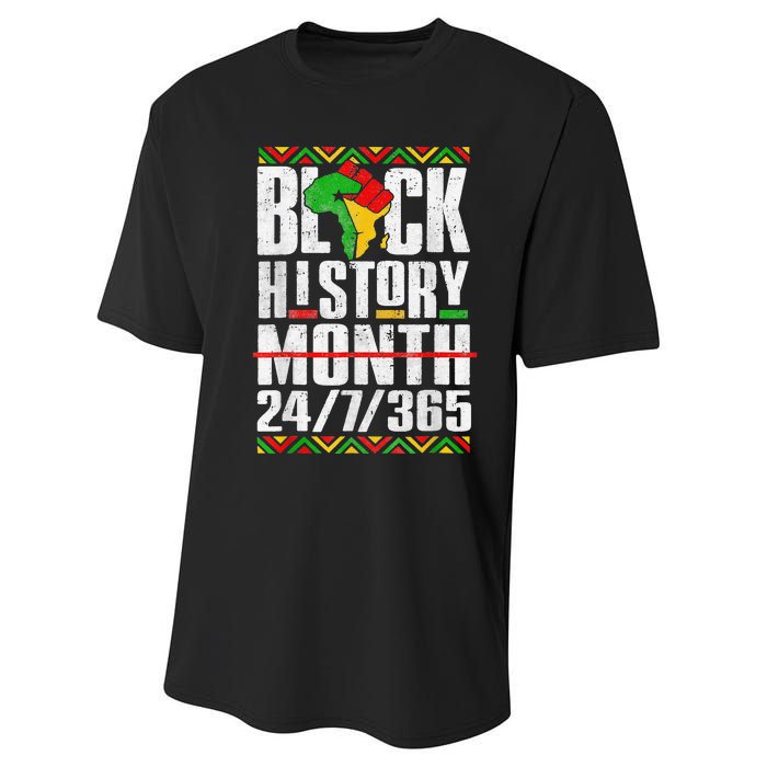 Black History Month 247365 Melanin African Black Power Performance Sprint T-Shirt