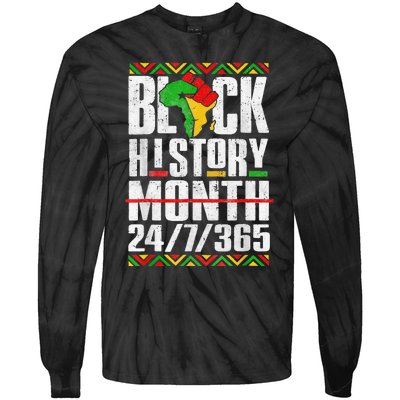 Black History Month 247365 Melanin African Black Power Tie-Dye Long Sleeve Shirt