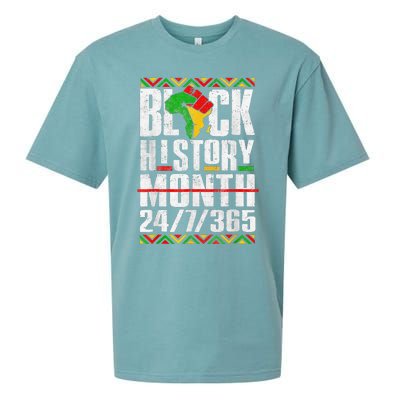 Black History Month 247365 Melanin African Black Power Sueded Cloud Jersey T-Shirt