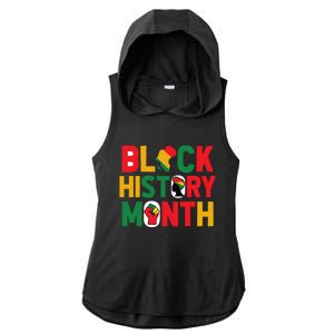 Black History Month Celebration Graphic Ladies PosiCharge Tri-Blend Wicking Draft Hoodie Tank