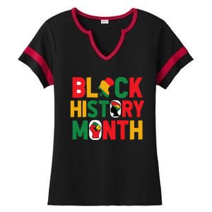 Black History Month Celebration Graphic Ladies Halftime Notch Neck Tee