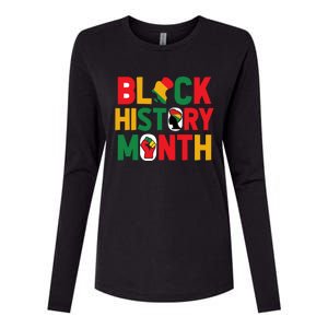 Black History Month Celebration Graphic Womens Cotton Relaxed Long Sleeve T-Shirt