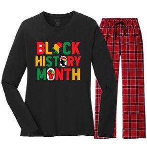 Black History Month Celebration Graphic Women's Long Sleeve Flannel Pajama Set 