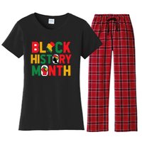 Black History Month Celebration Graphic Women's Flannel Pajama Set