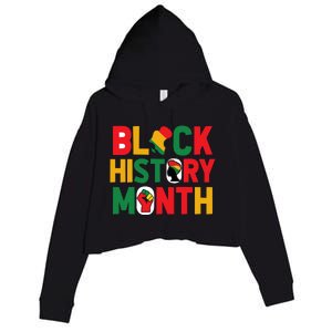 Black History Month Celebration Graphic Crop Fleece Hoodie