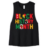 Black History Month Celebration Graphic Women's Racerback Cropped Tank