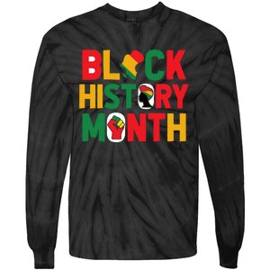 Black History Month Celebration Graphic Tie-Dye Long Sleeve Shirt