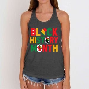 Black History Month Celebration Graphic Women's Knotted Racerback Tank