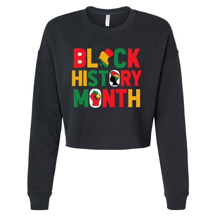 Black History Month Celebration Graphic Cropped Pullover Crew