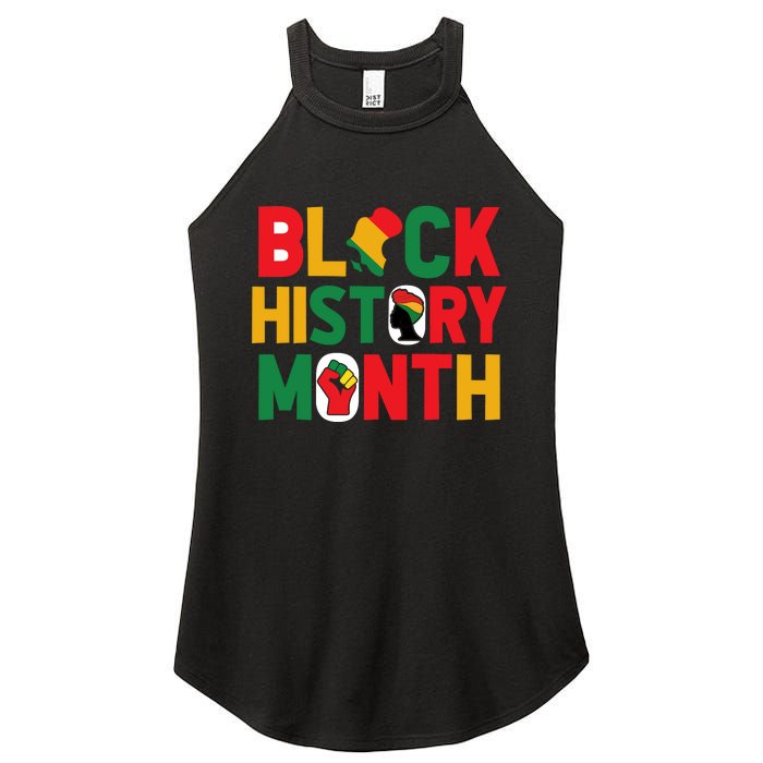 Black History Month Celebration Graphic Women's Perfect Tri Rocker Tank