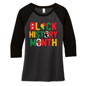 Black History Month Celebration Graphic Women's Tri-Blend 3/4-Sleeve Raglan Shirt