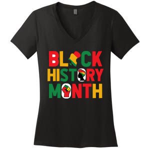 Black History Month Celebration Graphic Women's V-Neck T-Shirt