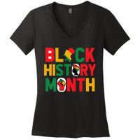 Black History Month Celebration Graphic Women's V-Neck T-Shirt