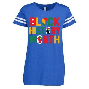 Black History Month Celebration Graphic Enza Ladies Jersey Football T-Shirt