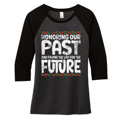 Black History Month Juneteenth Black Pride Women's Tri-Blend 3/4-Sleeve Raglan Shirt