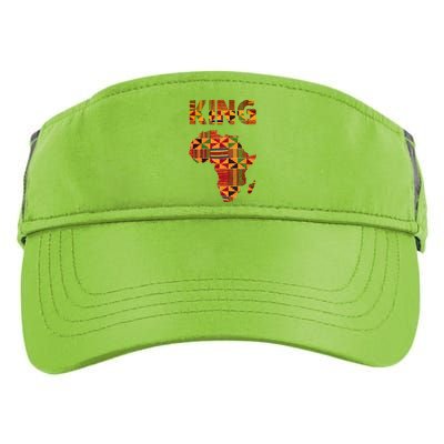 Black History Month Shirts Cool African King Design Kente Cloth Africa Ghana Adult Drive Performance Visor