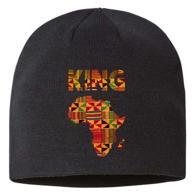 Black History Month Shirts Cool African King Design Kente Cloth Africa Ghana Sustainable Beanie