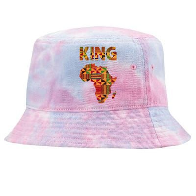 Black History Month Shirts Cool African King Design Kente Cloth Africa Ghana Tie-Dyed Bucket Hat