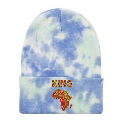 Black History Month Shirts Cool African King Design Kente Cloth Africa Ghana Tie Dye 12in Knit Beanie