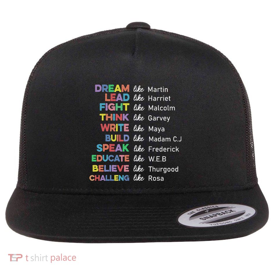 Black History Month Leaders Black History Month Flat Bill Trucker Hat