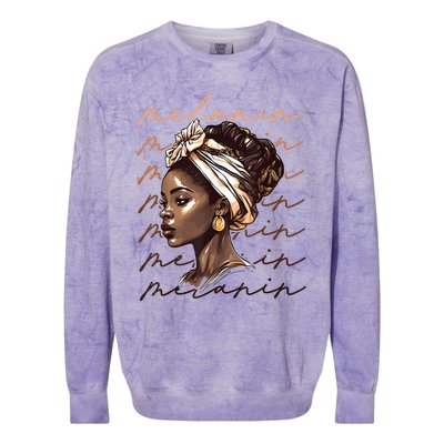 Black History Month African American Black Melanin Queen Colorblast Crewneck Sweatshirt