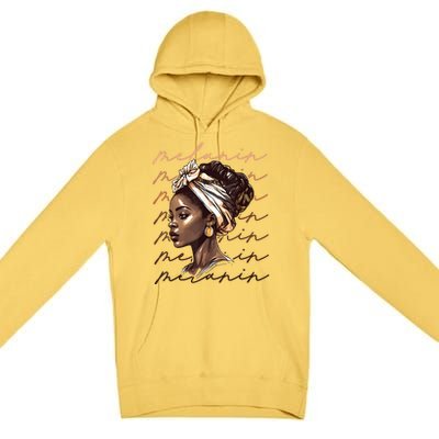 Black History Month African American Black Melanin Queen Premium Pullover Hoodie