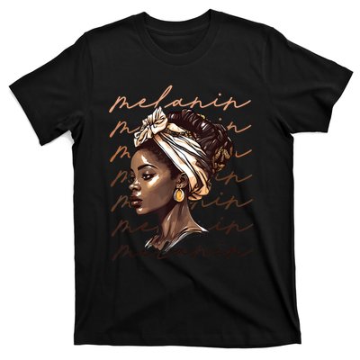 Black History Month African American Black Melanin Queen T-Shirt