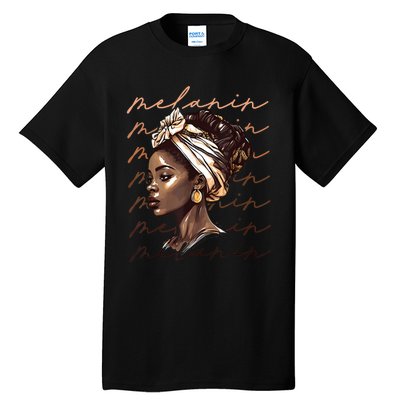 Black History Month African American Black Melanin Queen Tall T-Shirt