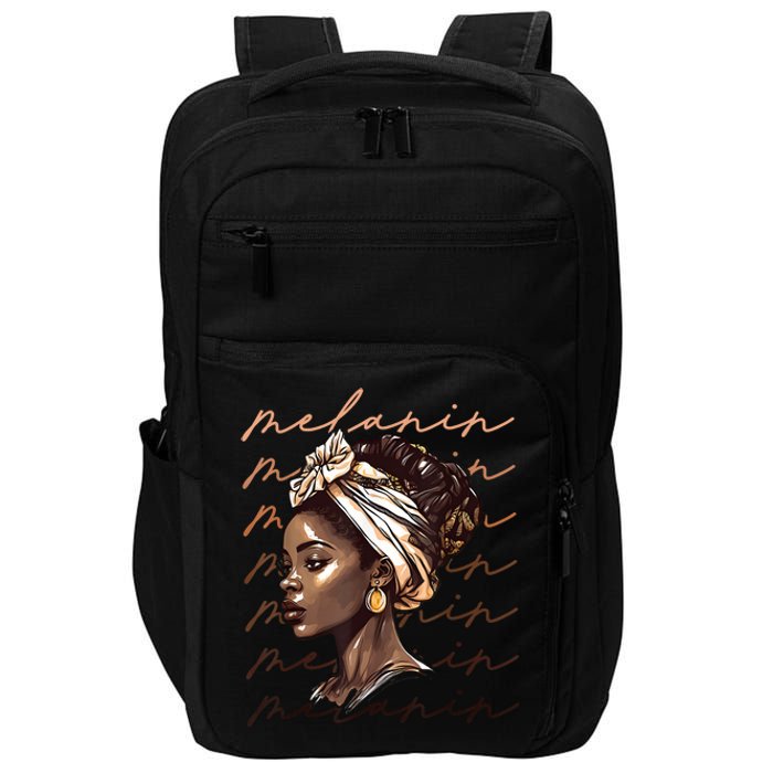 Black History Month African American Black Melanin Queen Impact Tech Backpack