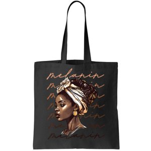 Black History Month African American Black Melanin Queen Tote Bag