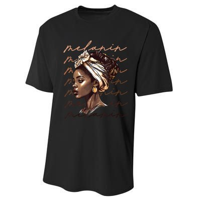 Black History Month African American Black Melanin Queen Performance Sprint T-Shirt