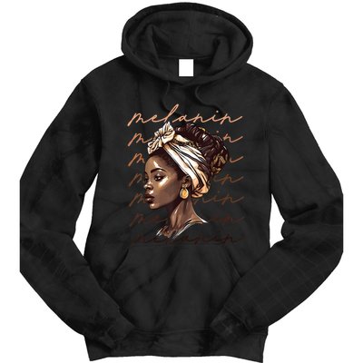 Black History Month African American Black Melanin Queen Tie Dye Hoodie