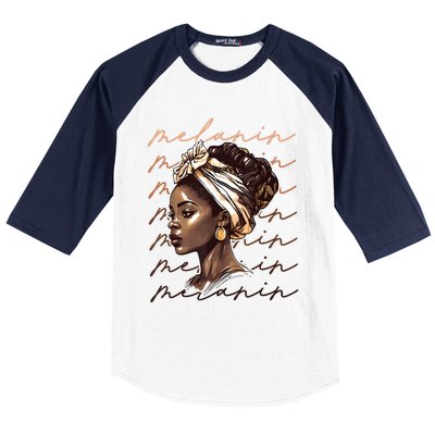 Black History Month African American Black Melanin Queen Baseball Sleeve Shirt