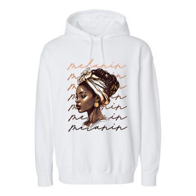 Black History Month African American Black Melanin Queen Garment-Dyed Fleece Hoodie