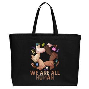 Black History Month Juneteenth Gifts We Are All Human Cotton Canvas Jumbo Tote