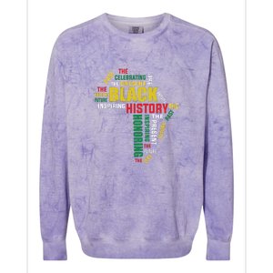 Black History Month Honoring Past Inspiring Future Women Colorblast Crewneck Sweatshirt