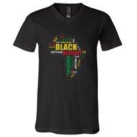 Black History Month Honoring Past Inspiring Future Women V-Neck T-Shirt